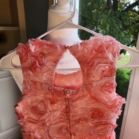 Speechless Coral Floral Kids Dress - Picture 6 of 11